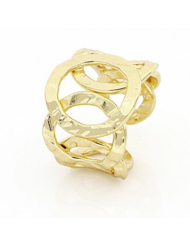 Anello Unoaerre Donna - Rigido in Bronzo Giallo Cerchi - 0