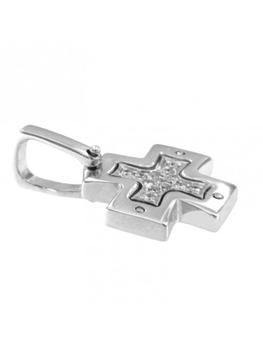 Pendente Arkano - Croce - Oro Bianco 18 carati - Diamanti - APF1114B 2