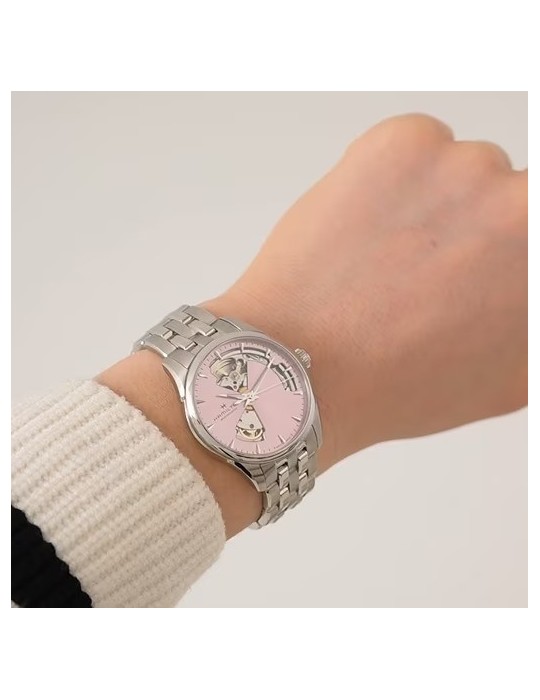 Orologio Hamilton - Jazzmaster Open Heart Automatico 36mm Rosa - H32215170