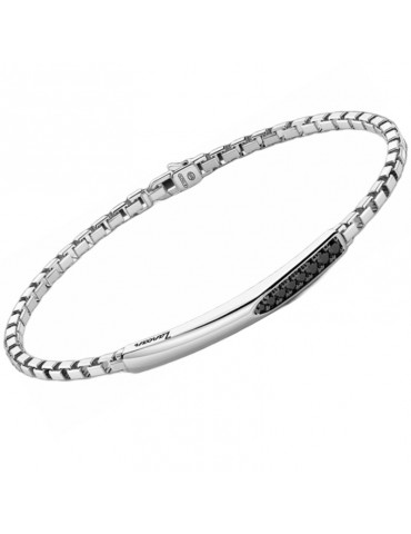 Bracciale Zancan - Insignia 925 - Placca Centrale-Spinelli Neri-EXB820 2