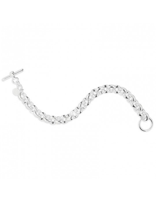Bracciale Unoaerre - in Bronzo Bianco 22 cm Catena Rol - 0