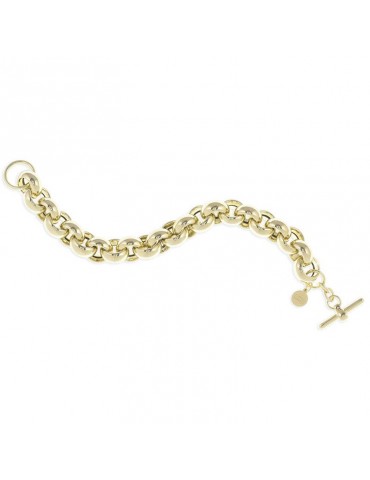 Bracciale Unoaerre - in Bronzo Giallo 22 cm Catena Rolò Grande - 0