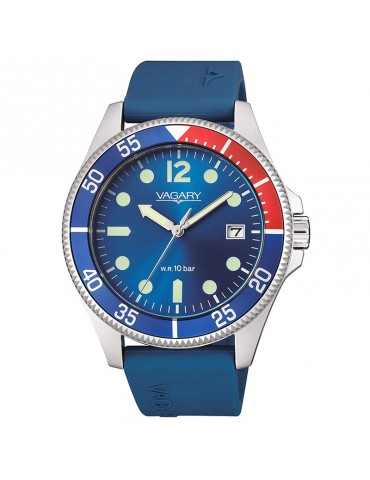 Vagary Watch - Aqua39 - Time & Date - 41mm - Blue - VD5-112-70