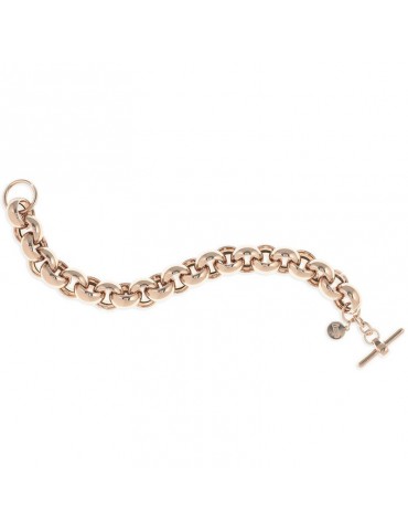Bracciale Unoaerre - in Bronzo Rosa 22 cm Catena Rolò Grande - 0
