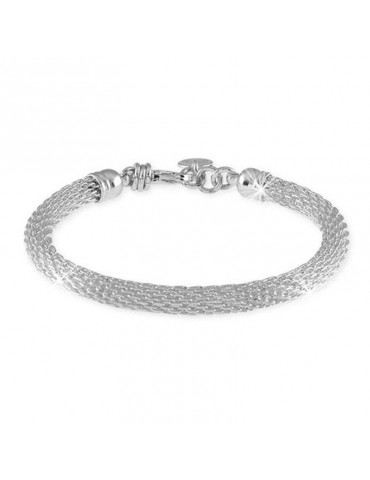 Bracciale Unoaerre Donna - in Bronzo Bianco Maglia a Rete 18 cm - 0