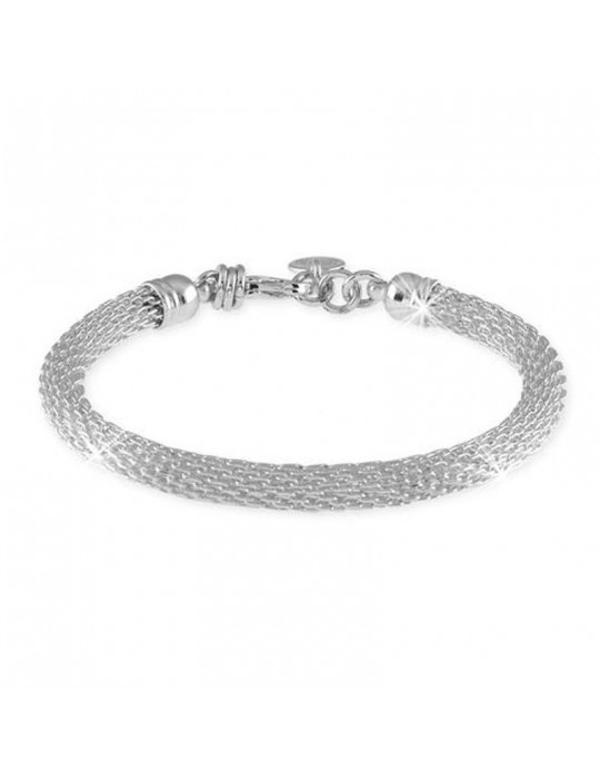 Bracciale Unoaerre Donna - in Bronzo Bianco Maglia a Rete 18 cm - 0
