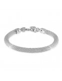 Unoaerre Woman's Bracelet - in White Bronze Mesh Knit Chain 18 cm - 0