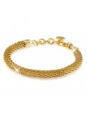 Unoaerre Woman's Bracelet - in Yellow Bronze Mesh Knit Chain 18 cm - 0