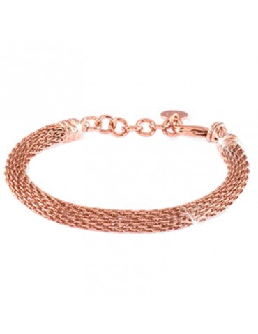 Bracciale Unoaerre Donna - in Bronzo Rosa Maglia a Rete 18 cm - 0