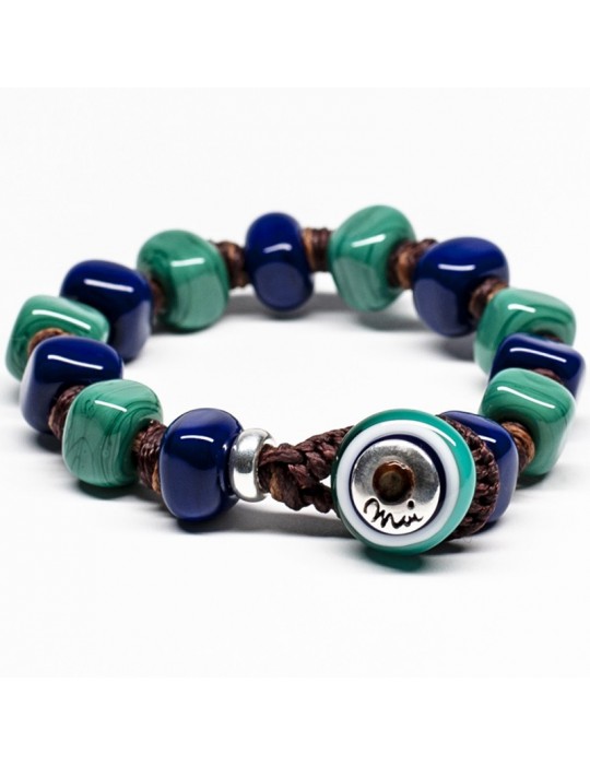 Moi bracelet - Martino - Pearls - Murano glass - Green - Blue Moi bracelet - Martino - Pearls - Murano glass - Green - Blue