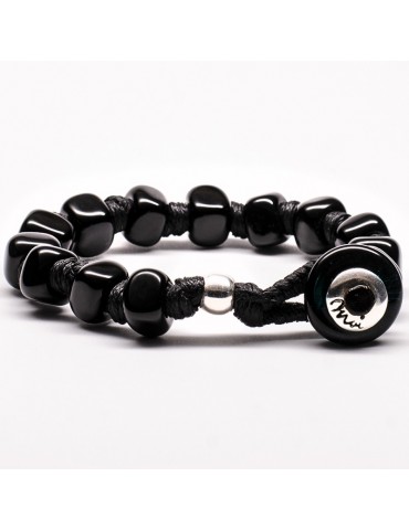 Bracciale Moi - Galbus - Artigianale - Vetro di Murano - Nero