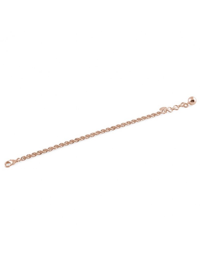 Bracciale Unoaerre Donna - in Bronzo Rosa Catena a Corda 18 cm - 0
