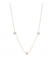 Buonocore Woman's Necklace - in Rose Gold with Stars and Natural Diamonds - 0