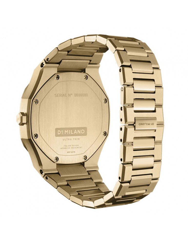 D1 Milano Ladies Watch - Ultra Thin Emerald 34mm Gold Green - 0