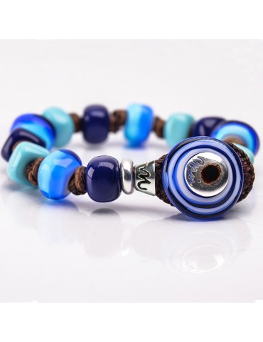 Bracciale Moi - Poseidon - Vetro di Murano - Blu - Turchese - POSEIDON