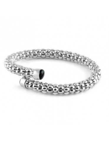 Bracciale Unoaerre Donna - Rigido in Bronzo Bianco Catena Pop Corn 18 cm - 0