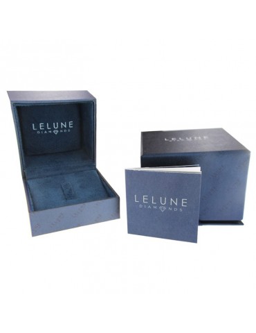 Lelune Diamonds Woman's Ring - Heart in 18K White Gold with Diamonds and 0.29 carat Sapphire - 0 2