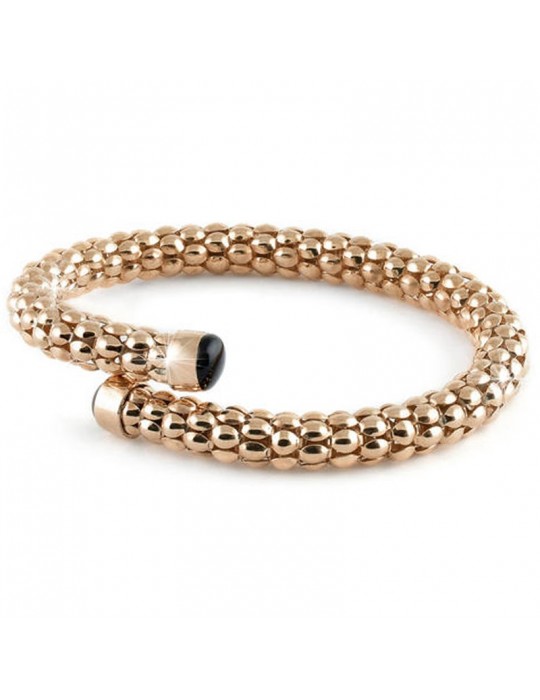 Bracciale Unoaerre Donna - Rigido in Bronzo Rosa Catena Pop Corn 18 cm - 0