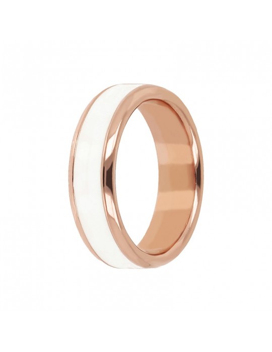 Bronzallure Ring - Rose Band - White Enamel - WSBZ02123.WHITE Bronzallure Ring - Rose Band - White Enamel - WSBZ02123.WHITE