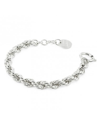 Bracciale Unoaerre Donna - in Bronzo Bianco Catena a Corda 18 cm - 0