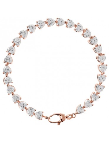 Bracciale Bronzallure - Altissima - Cuori -Zirconi Bianchi-WSBZ02023.W