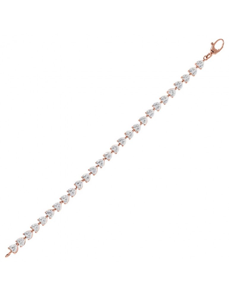 Bracciale Bronzallure - Altissima - Cuori -Zirconi Bianchi-WSBZ02023.W