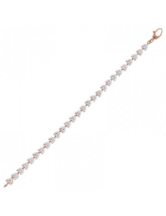 Bracciale Bronzallure - Altissima - Cuori -Zirconi Bianchi-WSBZ02023.W