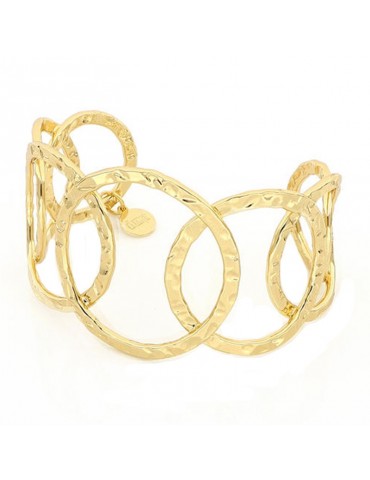 Bracciale Unoaerre Donna - Rigido in Bronzo Giallo a Cerchi - 0