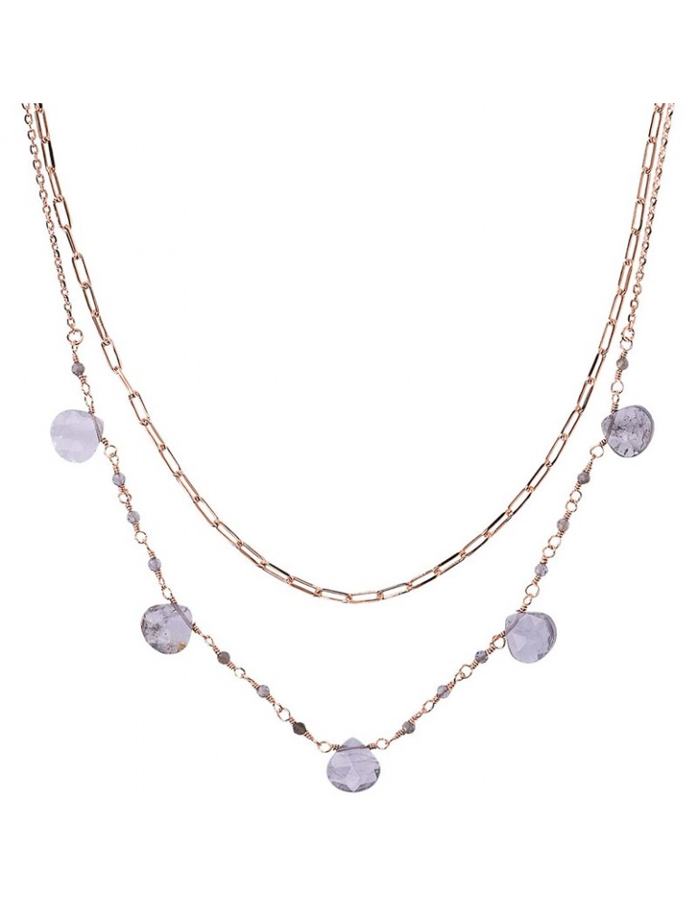 Collana Bronzallure - Variegata - Multifilo -Iolite Viola-WSBZ02121.BS