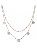 Bronzallure Necklace - Variegated - Multistrand - Purple Iolite-WSBZ02121.BS