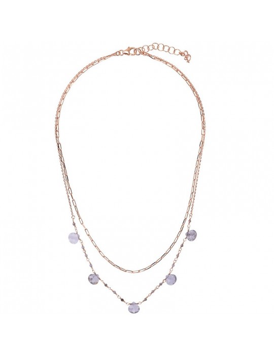 Collana Bronzallure - Variegata - Multifilo -Iolite Viola-WSBZ02121.BS