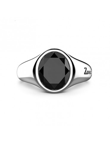 Zancan Ring - Eternity 925 - Silver 925% - Black Onyx - EXA238 2
