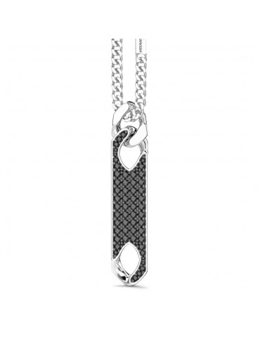 Zancan Necklace - Cosmopolitan Luxury - Plate - Black Spinelli - ESC045 2