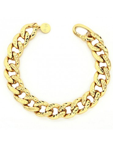 Unoaerre Woman's Bracelet - in Yellow Bronze Diamond Curb Chain - 0