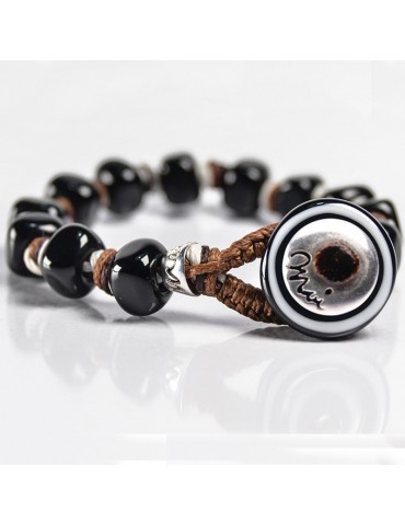 Moi bracelet - San Lorenzo - Pearls - Black Murano glass - SANLORENZO