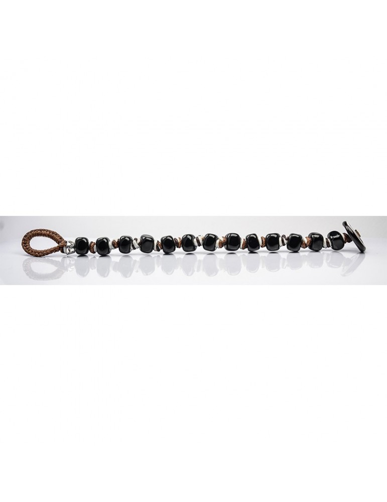 Bracciale Moi - San Lorenzo - Perle - Vetro di Murano Nere -SANLORENZO