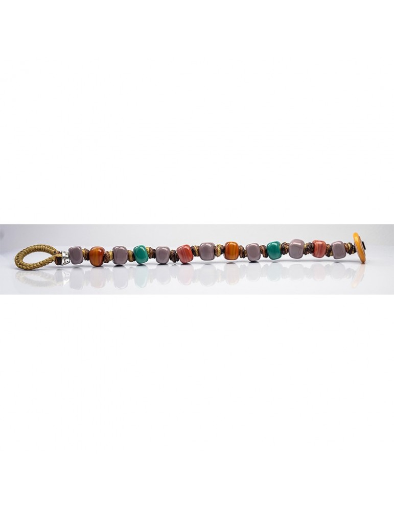 Bracciale Moi - Picardia - Vetro di Murano - Cipria - Verdi - PICARDIA