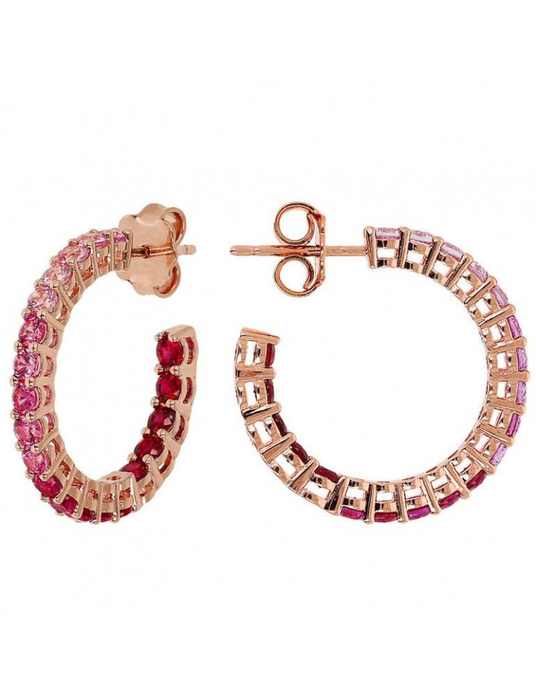 Earrings Bronzallure-Altissima-Circle-Pink Crystals-WSBZ02119.ROSE