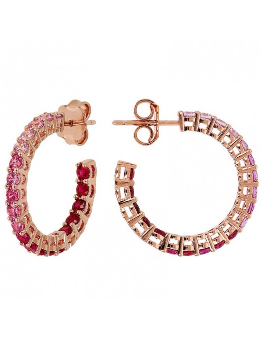Earrings Bronzallure-Altissima-Circle-Pink Crystals-WSBZ02119.ROSE