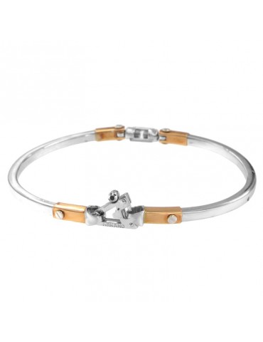 Bracciale Arkano - Rigido - Manetta - Oro Bianco - Oro Rosa - ASC1038BR
