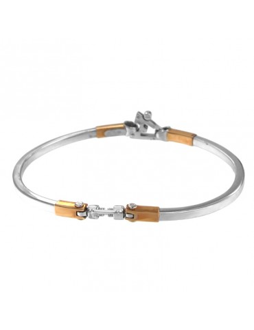 Bracciale Arkano - Rigido - Manetta - Oro Bianco - Oro Rosa - ASC1038BR 2