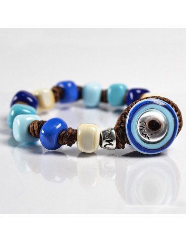 Bracelet Moi - Borea - Murano - White - Blue - BOREA