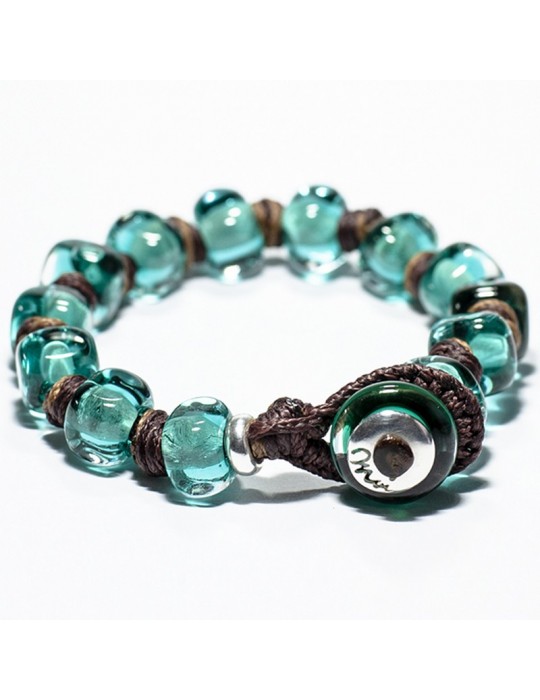 Moi Bracelet - Mint Murano Glass - Transparent Turquoises - MINT Moi Bracelet - Mint Murano Glass - Transparent Turquoises - MINT