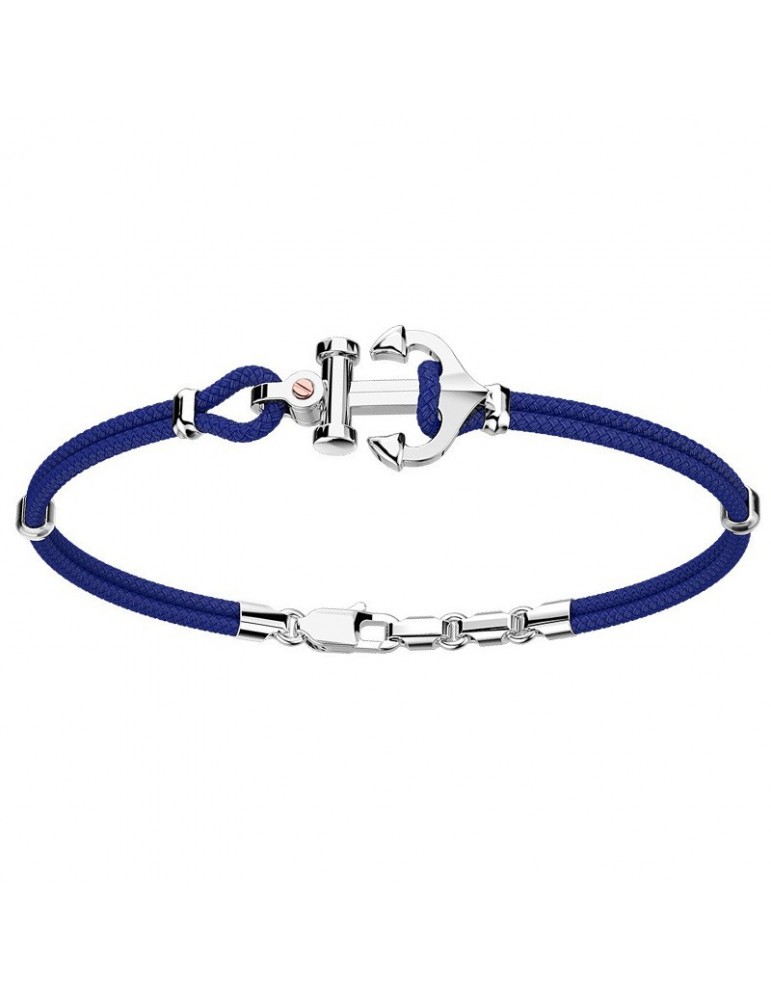 Zancan Bracelet with Blue Anchor for Men - 0