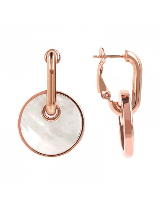 Bronzallure Earrings - Alba - Pendant - Flat Pearl - WSBZ02088.WM