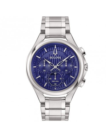 Orologio Bulova Uomo - Curv Dress Cronografo 44mm Blu - 96A302