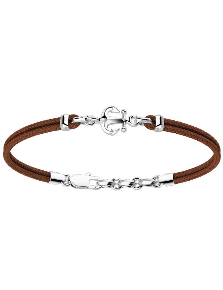 Zancan Men's Bracelet with Brown Anchor - 0