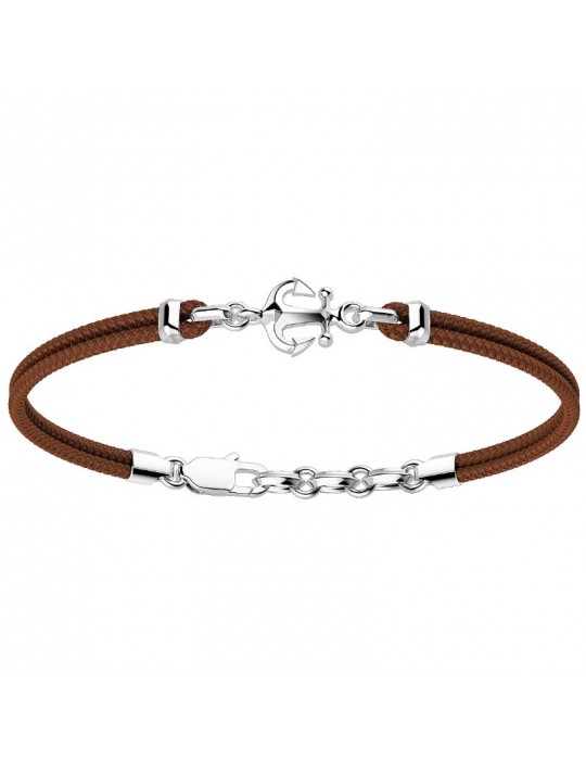 Zancan Men's Bracelet with Brown Anchor - 0