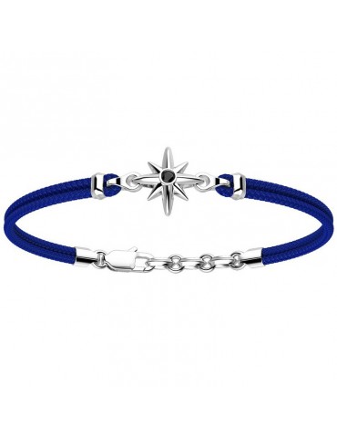 Zancan Men's Bracelet with Blue Wind Rose Star - 0