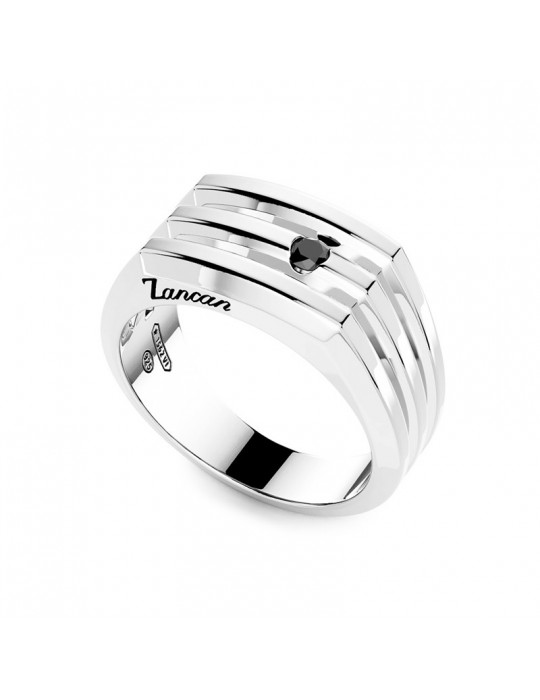 Zancan Ring - Insignia 925 - Chevalier - Black Spinel - ESA058